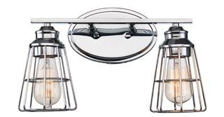 Blas 2-Light Vanity Light, Polished Chrome