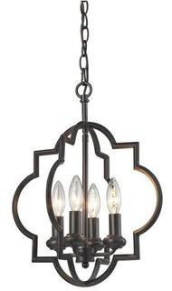 Hartley 4-Light Geometric Pendant Oil Rubbed Bronze 