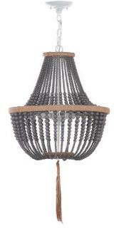 Lyon 3-Light Empire Chandelier, Grey