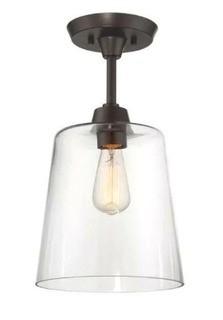 1-Light Semi Flush Mount, Oil Rubbed Bronze