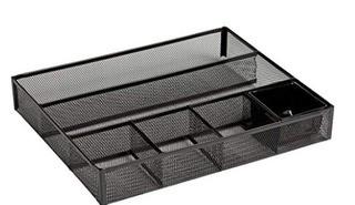Rolodex Deep Desk Drawer Organizer, Metal Mesh, Black (22131) 11.75 inches long by 15.25 inches wide