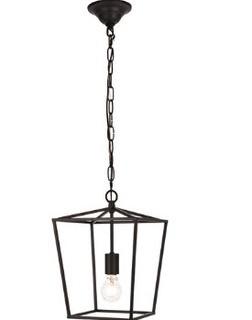 Finnick 1-Light Geometric Pendant, Black