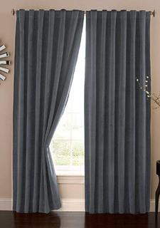 Moser Solid Blackout Thermal Rod Pocket Single Curtain Panel, Charcoal, Set Of 2, 50x84"