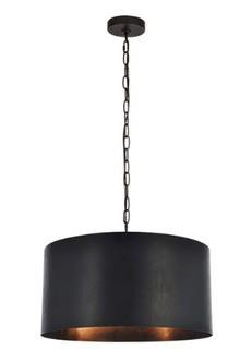 Johana 1-Light Drum Pendant Vintage Black