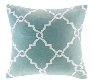 Allard Fretwork Throw Pillow, Seafoam 20x20"