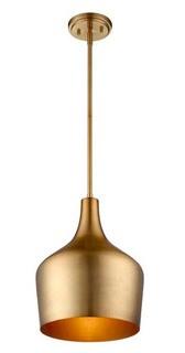 Knoxville 1-Light Geometric Pendant Natural Brass