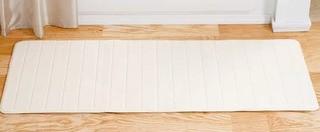 Memory Foam Long Bath Rug, Off White 58x20"