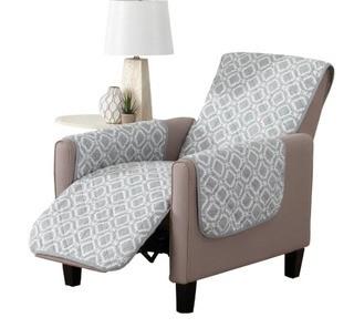 Box Cushion Recliner Slipcover,Storm Grey