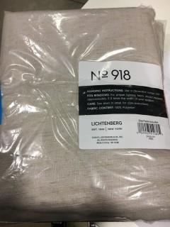 N918- Set Of 2 Beige Curtain Panels 54x84"