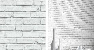 (3)31.5' x 21" Brick Wallpaper Roll,3 rolls cover 171.78 sq ft