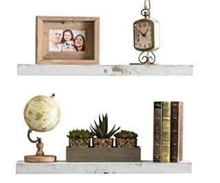 Evonne Wall Shelf, Set Of 2, White 24" 