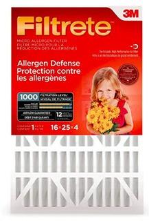 Filtrete MPR 1000 16x25x4 (3.68 Actual Depth) Allergen Reduction Deep Pleat AC Furnace Air Filter?