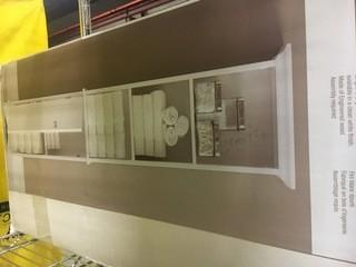 Home Studio Tower Shelf With Cabinet 13.25x9x65" White