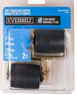 Everbilt?2-1/8 inch Black Rubber Soft Tread Bed Frame Caster with sockets, Load Rating 125 Lbs., 4-Pack