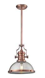 ELK 67743-1 Chadwick 1 Light 13 inch Copper Pendant Ceiling Light