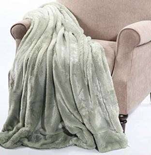Boon Throw & Blanket RN 141584 50"x60" plain faux fur throw