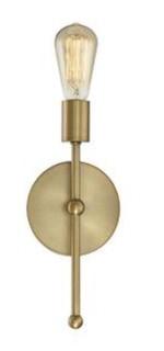 Meridian M90005-322 1 Light Sconce - Exposed with Natural Brass