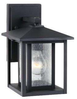 Sea Gull Lighting 1-Light Black Outdoor Wall Lantern