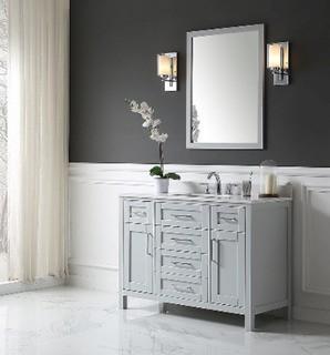 Ove Decors Tahoe 48-inch x 21-inch x 34.5-inch Pebble Grey Freestanding Bathroom Vanity