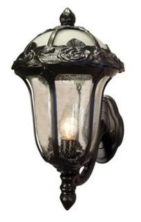 Special Lite Products F-1717-ORB-SG Rose Garden Small Bottom Mount Light with Seedy Glass, Oil Rubbed Bronze