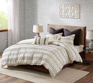 Olliix Rhea Cotton Jacquard Duvet Cover Mini Set Ii12-1040 - Full/Queen