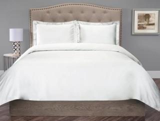 T300 ORGANIC COTTON DUVET SET - White - King