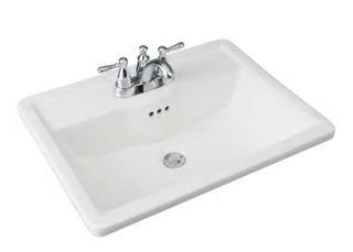 Hathaway 6574 130 Drop-in White Porcelain Bathroom Sink