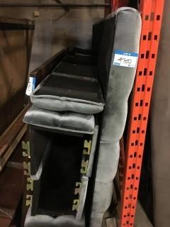 King Size Tufted UPH Blue Bed