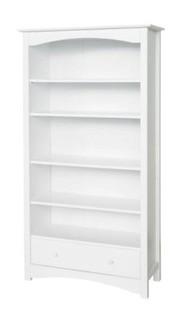 DaVinci Roxanne 5 Shelf Wood Bookcase in White M5926W 