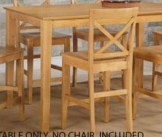 Capri Rect Dining Table - 36" x 60" w/Solid Wood Top