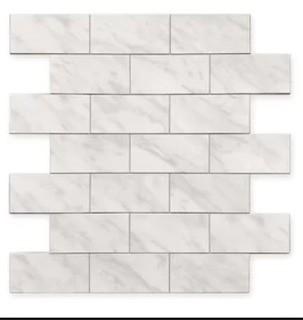 Lot 3 Boxes - 14" x 14" Lightweight Mosaic Tiles - Vinyl Subway Tile - MSKL-AJ11