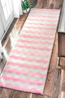 Nu Loom - Plymouth - 200RZPL01C-2808 - Pink - 2'8" x 8'