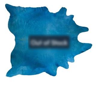 Plainsboro Handmade Navy Cowhide Area Rug - 6' x 7'