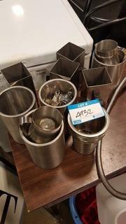 Lot Asst'd Stainless Steel Containers & Sign Holders