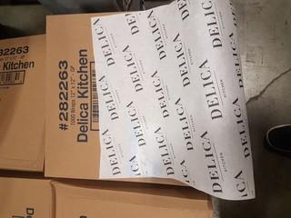 12"x12" Pre-printed Sandwich Wraps - 11 boxes (approx. 1000 wraps/box)