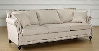 TOV Furniture TOV-63801-3-Beige Camden Linen Sofa, Beige 