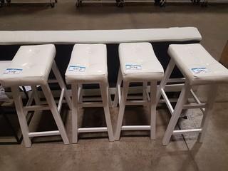 White Leather Bar Stool