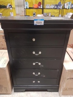 5 Drawer Chest - Missing Handles - As Is
