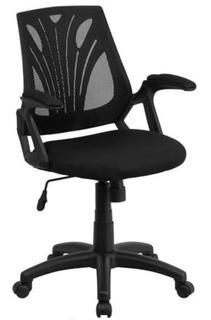 Flash Furniture GO-WY-82-GG Mid-Back Black Mesh Chair with Mesh Seat