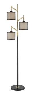 Lite Source Inc. LS-83109 3-Lite Floor Lamp, Coffee/Metal Net Shd/Fabric