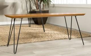 56" Hairpin Dining Bench - Walnut