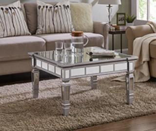 CK3631 Glenview Square Mirrored Cocktail Table - Glam - Silver