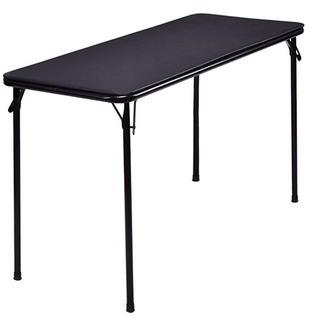 Giantex Folding Table Multiple Functions Rectangular Room Furniture with Steel Frame Legs, Black 