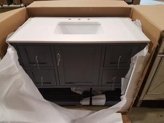 Kitchen Bath Collection 42" Vanity with Quartz Counter Top - Grey