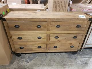 Rustic 6 Drawer Dresser