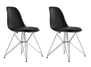 Mid Century Modern Molded Chair with Upholstered Seat