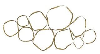 Moe's Home Collection Metal Sculpted Abstract Wall D?cor, 49 x 25 - Inches, Gold