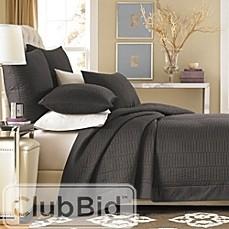 REAL SIMPLE(R) DUNE TWIN REVERSIBLE COVERLET IN CHARCOAL                                            