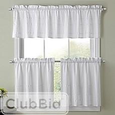 SOPHIA KITCHEN WINDOW VALANCE IN WHITE                                                              
