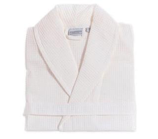 Linum Home Textiles Unisex Turkish Cotton Waffle Bathrobe in White, Medium